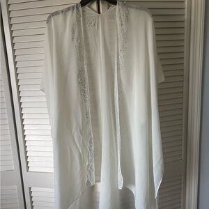 Elegant White Kimono Cardigan